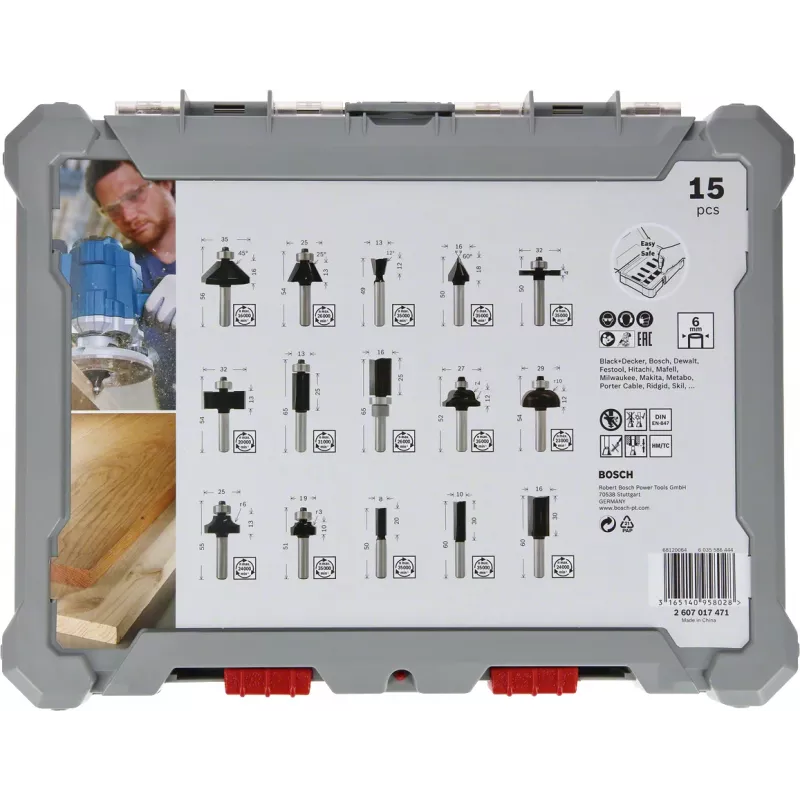 Bosch 2 607 017 471 freesiterade komplekt 15 tk