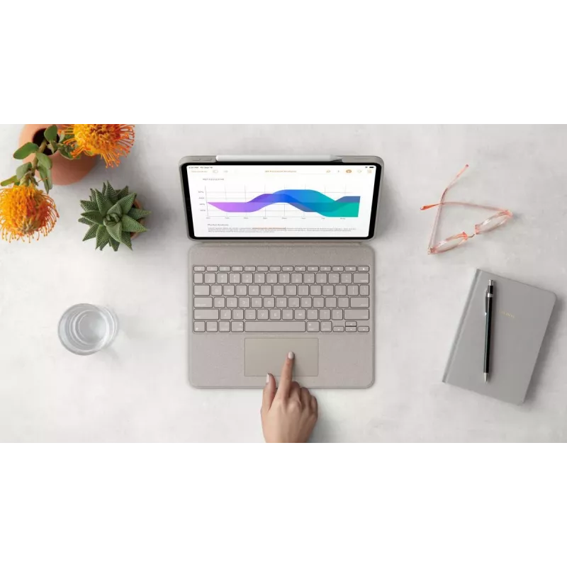LOGITECH Combo Touch - liivakarva iPad Pro 12.9-tollisele (5. põlvkond) - USA rahvusvaheline QWERTY