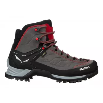 Salewa MTN Trainer Mid GTX meessoost täiskasvanutele süsi-hall punane nahk seemisnahk Vibram