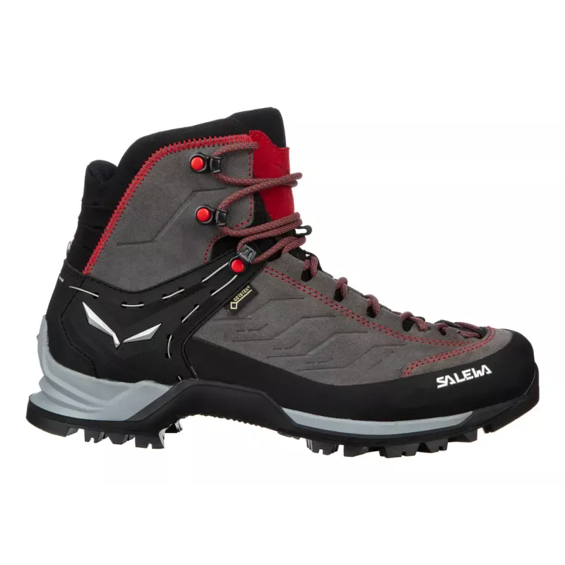 Salewa MTN Trainer Mid GTX meessoost täiskasvanutele süsi-hall punane nahk seemisnahk Vibram