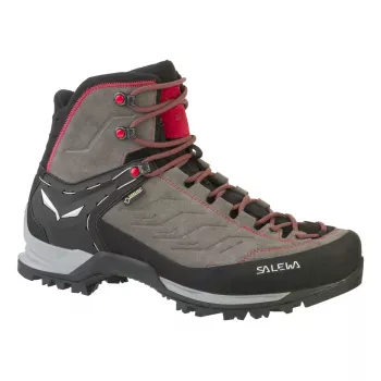Salewa MTN Trainer Mid GTX meessoost täiskasvanutele süsi-hall punane nahk seemisnahk Vibram