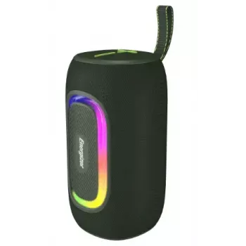 Kaasaskantav/peokõlar Energizer BTS163 — 16 W RMS, Bluetooth, Li‑Ion 1800 mAh, MicroSD, mitmevärviline valgustus, must