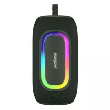 Kaasaskantav/peokõlar Energizer BTS163 — 16 W RMS, Bluetooth, Li‑Ion 1800 mAh, MicroSD, mitmevärviline valgustus, must