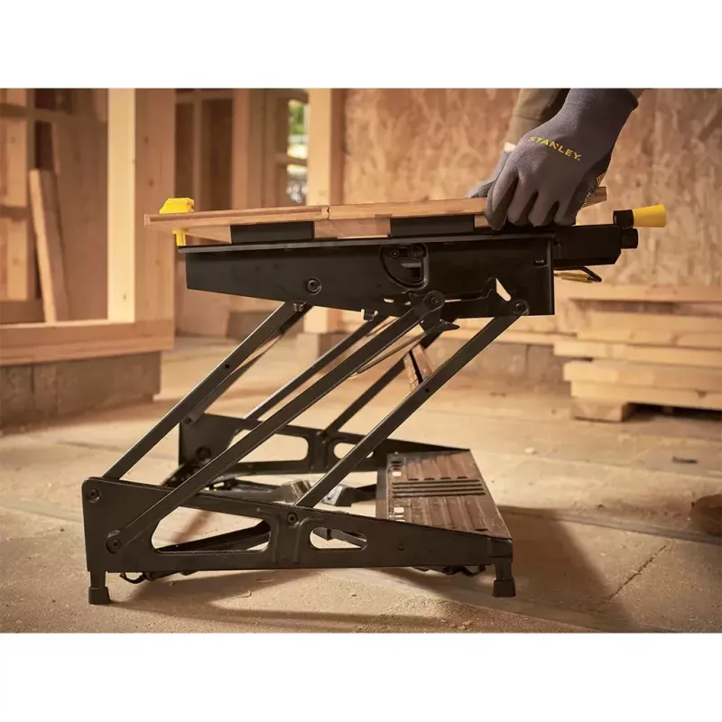 Puidutöötlemise töölaud Stanley STST83800-1 bambusest terasest must kollane 625mm