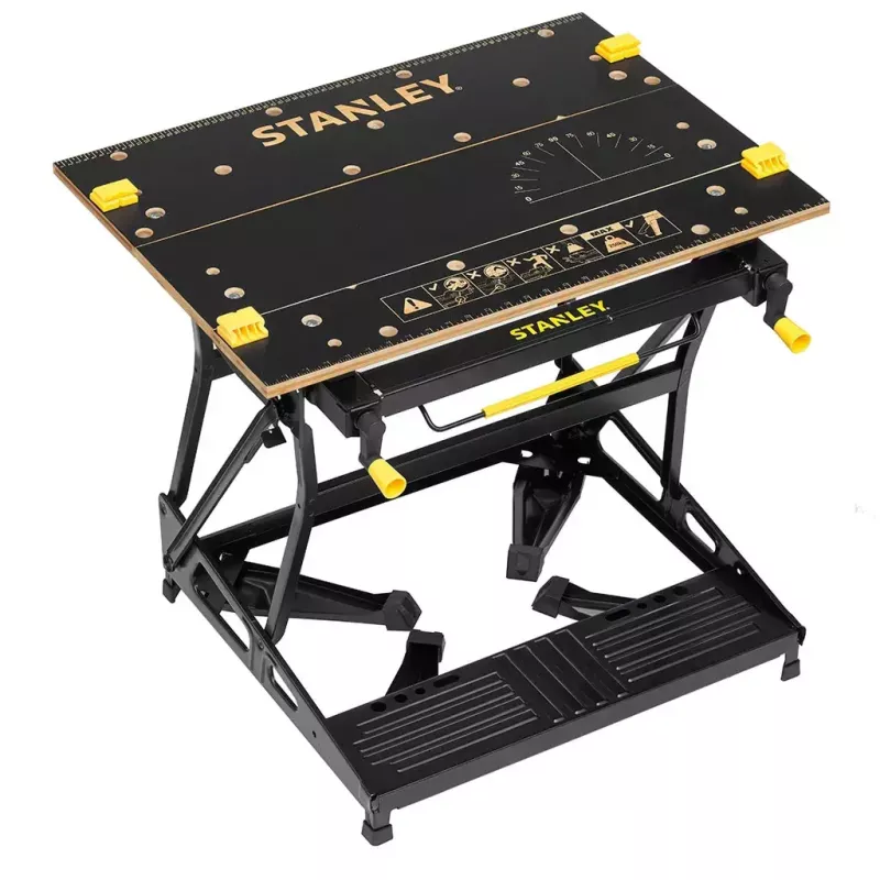 Puidutöötlemise töölaud Stanley STST83800-1 bambusest terasest must kollane 625mm