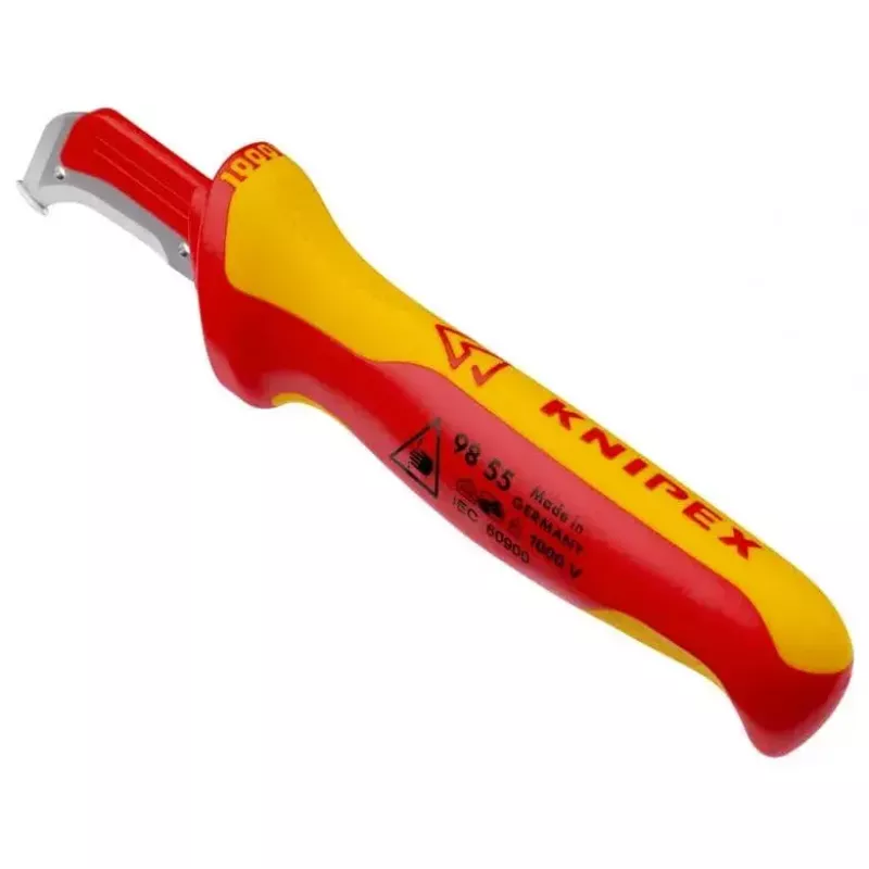 Utility Knife Knipex 98 55 SB Red kollane Fixed Blade