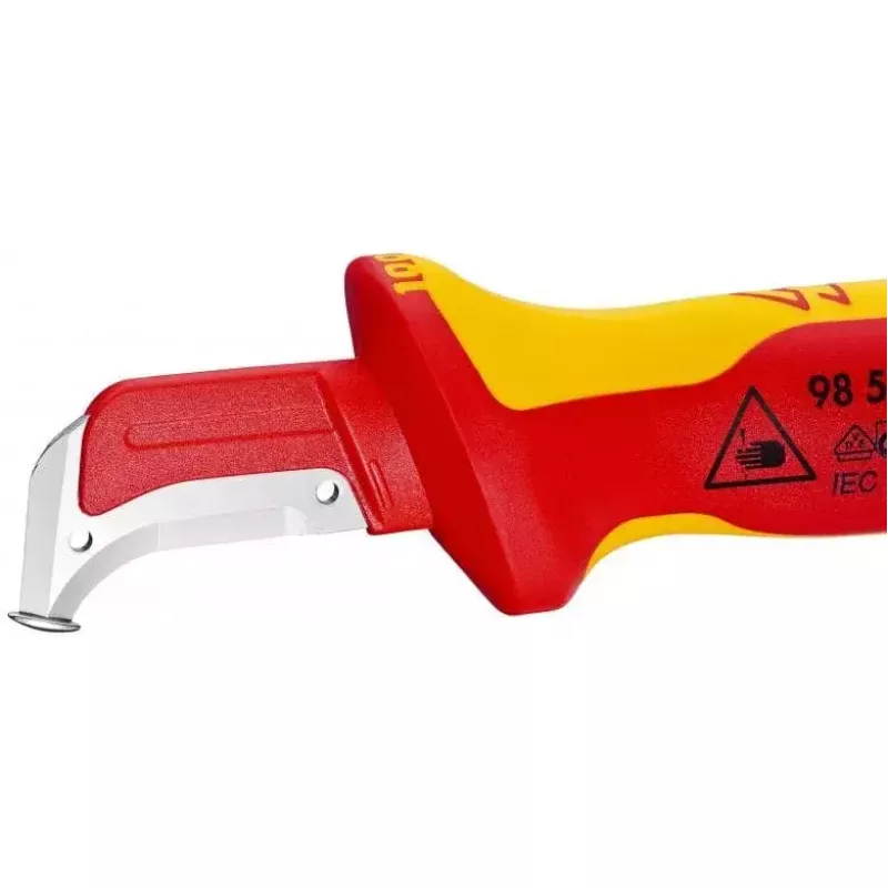 Utility Knife Knipex 98 55 SB Red kollane Fixed Blade
