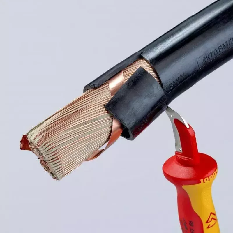 Utility Knife Knipex 98 55 SB Red kollane Fixed Blade