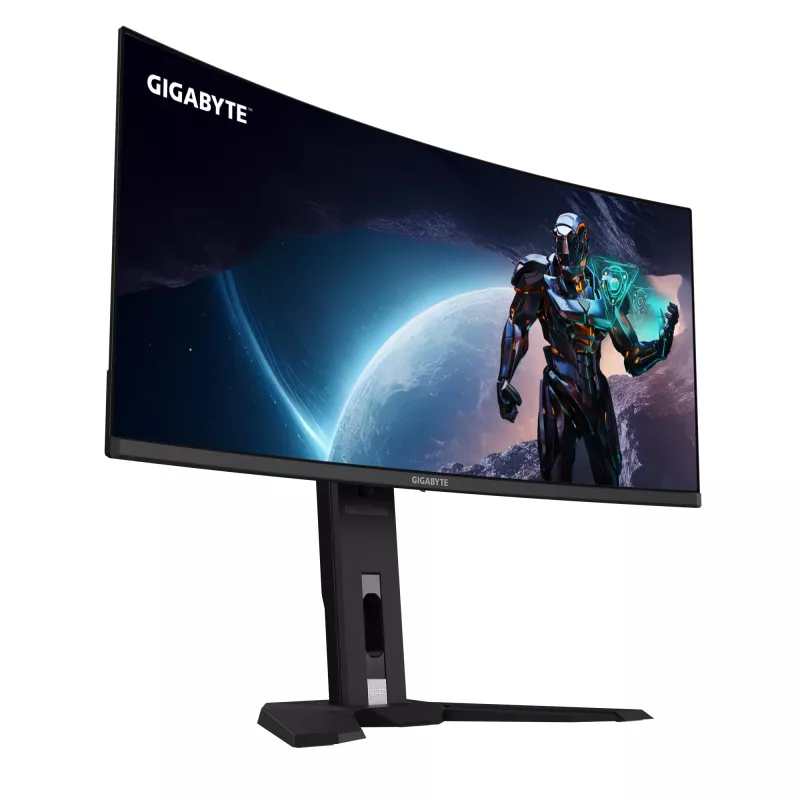GIGABYTE MO34WQC2 34-tolline OLED WQHD kumer mängumonitor - 3440 x 1440, 240Hz, 0.03ms, KVM, 250 cd/m², FreeSync Premium Pro, DisplayHDR True Black 400, HDMI 2.1, Displayport 1.4