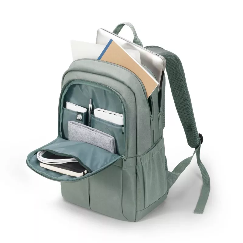 DICOTA Eco Backpack Scale - 13-15.6tolline sülearvutiseljakott - Hall / 600d taaskasutatud PET