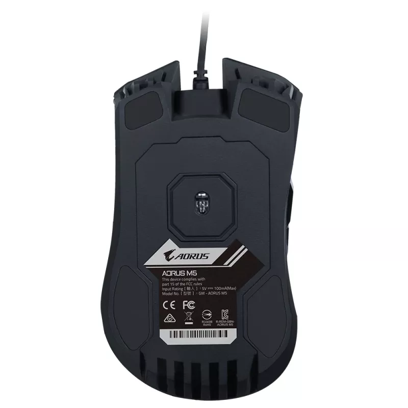 GIGABYTE AORUS M5 mängurihiir, paremakäeline, USB Type-A, optiline, 16000 DPI