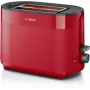 Röster Bosch TAT2M124 — 2 viilu 950 W, punane, saia tsentreerimine, sulatus, tõstuk
