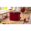 Röster Bosch TAT2M124 — 2 viilu 950 W, punane, saia tsentreerimine, sulatus, tõstuk