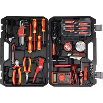 Mehaanikariistakomplekt Yato YT-39009 — 68-osaline komplekt, 1/4-tolline ajam, must kohver