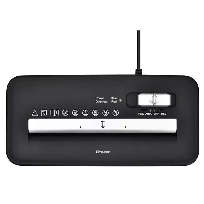 Purustaja TRACER Edge10L ristlõikega, 10-lehe mahutavus, 6 mm lõige, 10 L mahuti, must