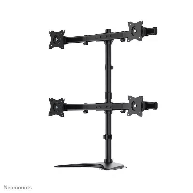 Neomounts NM-D335D4Must Monitorialus 10-27 tolli, Klamber/Vabaltseisev/Läbiviiguga, 8 kg, 25,4 cm (10 tolli), 68,6 cm (27 tolli), 100 x 100 mm, Must