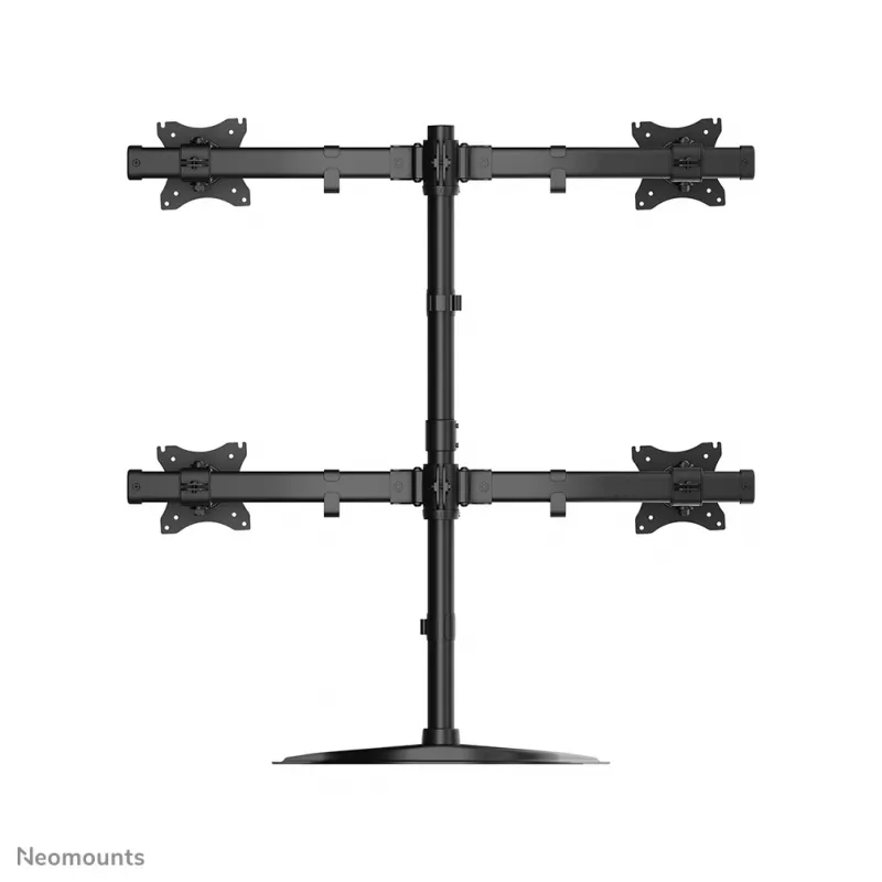 Neomounts NM-D335D4Must Monitorialus 10-27 tolli, Klamber/Vabaltseisev/Läbiviiguga, 8 kg, 25,4 cm (10 tolli), 68,6 cm (27 tolli), 100 x 100 mm, Must