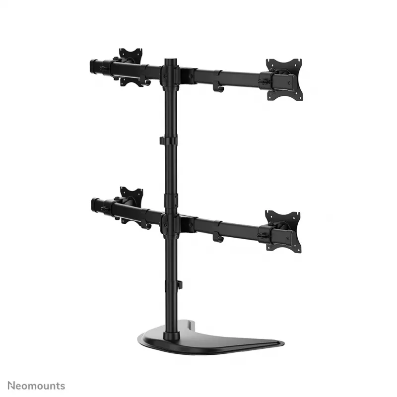 Neomounts NM-D335D4Must Monitorialus 10-27 tolli, Klamber/Vabaltseisev/Läbiviiguga, 8 kg, 25,4 cm (10 tolli), 68,6 cm (27 tolli), 100 x 100 mm, Must