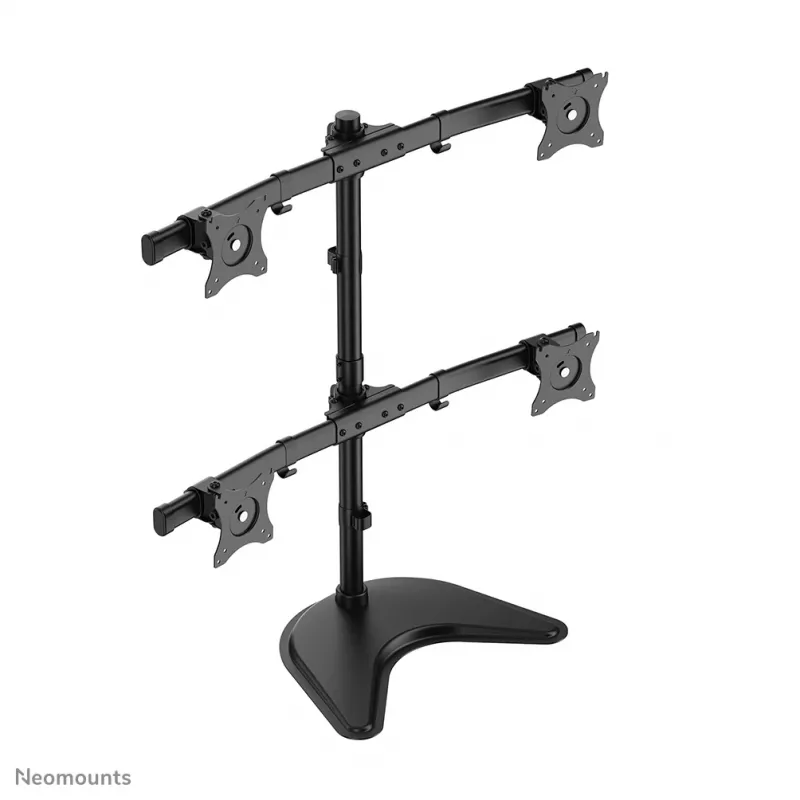 Neomounts NM-D335D4Must Monitorialus 10-27 tolli, Klamber/Vabaltseisev/Läbiviiguga, 8 kg, 25,4 cm (10 tolli), 68,6 cm (27 tolli), 100 x 100 mm, Must