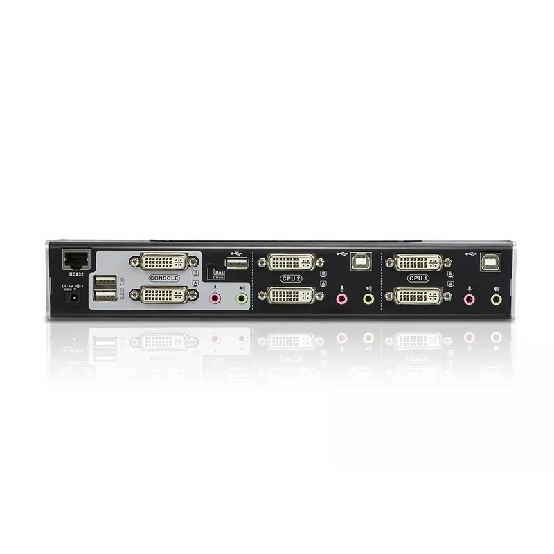 ATEN 2-Pordiline USB DVI Kahevaate KVM-lüliti heli ja USB 2.0 jaoturiga (KVM-kaablid kaasas)