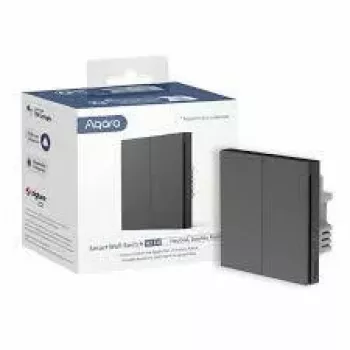 AQARA nutikas seinulüliti H1 EU (neutraaliga, kahe klahviga) (WS-EUK04-G), hall - Zigbee seinulüliti kahe releega