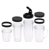 Lauapealne blender Adler AD 4084 Smoothie Set — 500 W (max 1200 W), 0,7 L klaaskann, eemaldatav kauss, must