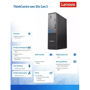 Lenovo ThinkCentre neo 50s Gen 5 Intel® Core™ i7 i7-14700 16 GB DDR5-SDRAM 512 GB SSD Windows 11 Pro SFF PC Must, Hall