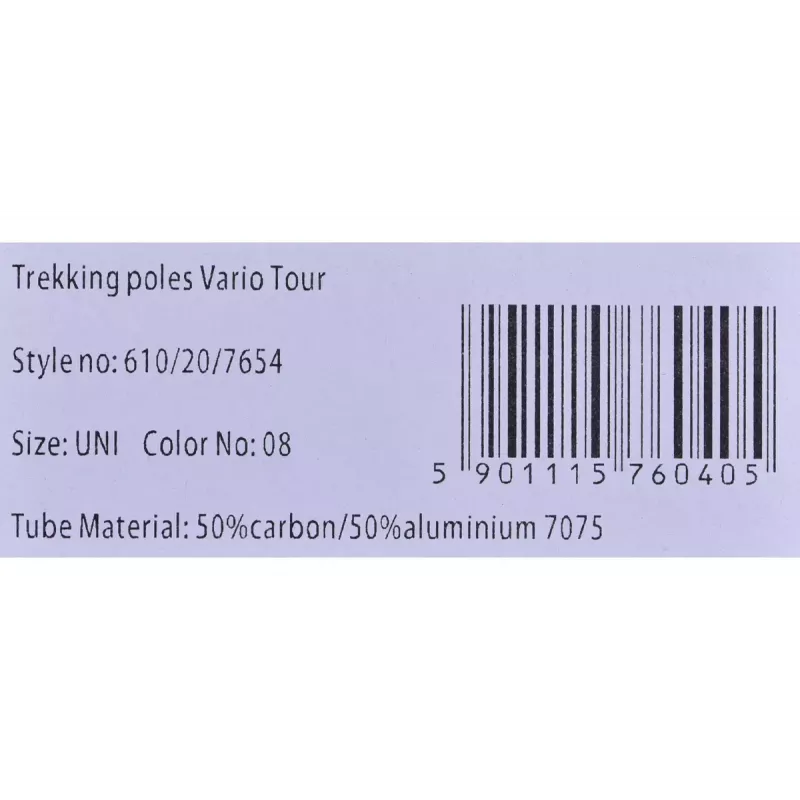 Matkakepid Viking Vario Tour — reguleeritav pikkus 135 cm, 16 mm, EVA käepidemed, 486 g (paar)