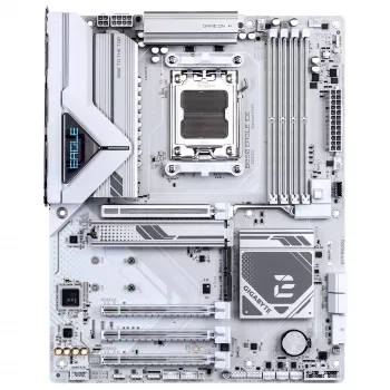 GIGABYTE B850 EAGLE ICE emaplaat - AMD Ryzen 9000 seeria protsessoritele, 8+2+2 faasi digitaalne VRM, kuni 8200 MHz DDR5 (O.C), 1xPCIe 5.0 + 2xPCIe 4.0 M.2, 2.5 GbE LAN, USB 3.2 Gen 2