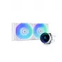 Vedelikjahutus AIO CHIEFTEC ICEBERG 240-RGB-W — 240 mm radiaator, 2 × 120 mm RGB ventilaatorit, valge