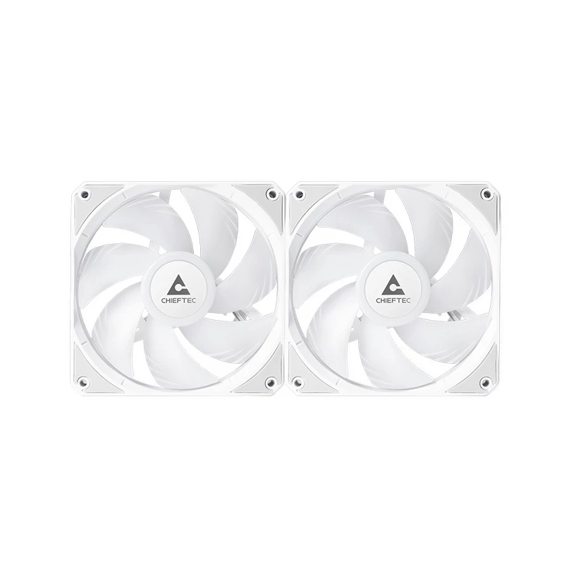 Vedelikjahutus AIO CHIEFTEC ICEBERG 240-RGB-W — 240 mm radiaator, 2 × 120 mm RGB ventilaatorit, valge