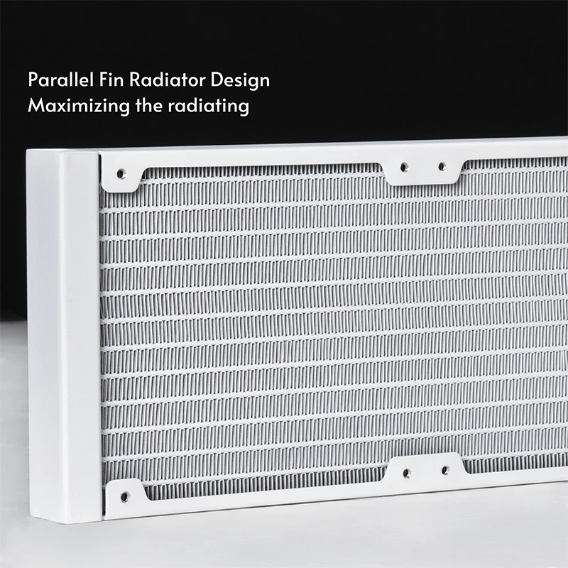 Vedelikjahutus AIO CHIEFTEC ICEBERG 240-RGB-W — 240 mm radiaator, 2 × 120 mm RGB ventilaatorit, valge