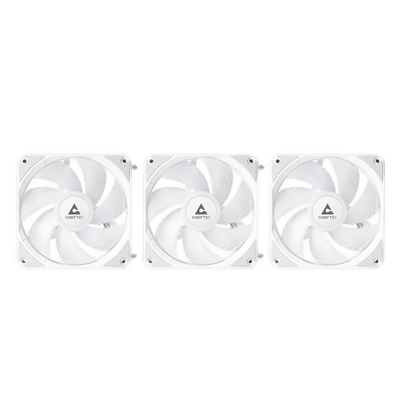 Universaalne vedelikjahuti CHIEFTEC CLC-360-RGB-W — 360 mm radiaator, 3x 120 mm RGB ventilaatorit, valge, 40 cm torud