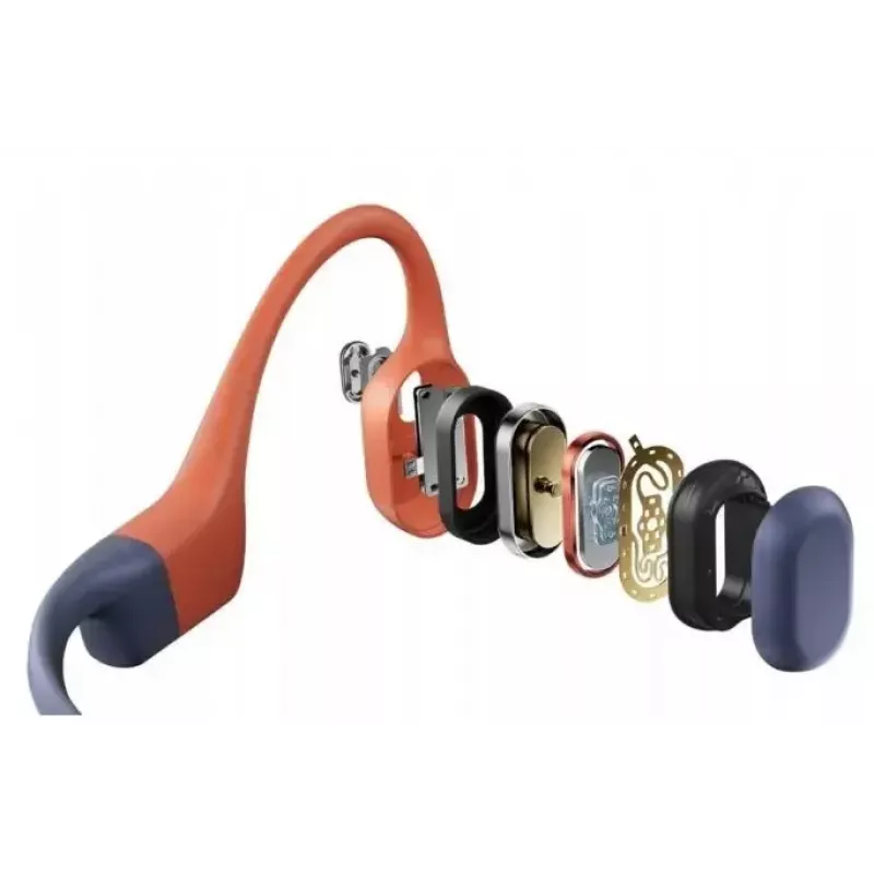 Luujuhtivusega kõrvaklapid Shokz OpenSwim Pro — binauraalsed, IP68 veekindel, Bluetooth 5.2, kuni 9 h kasutusaeg, kõrvakonksud, punane