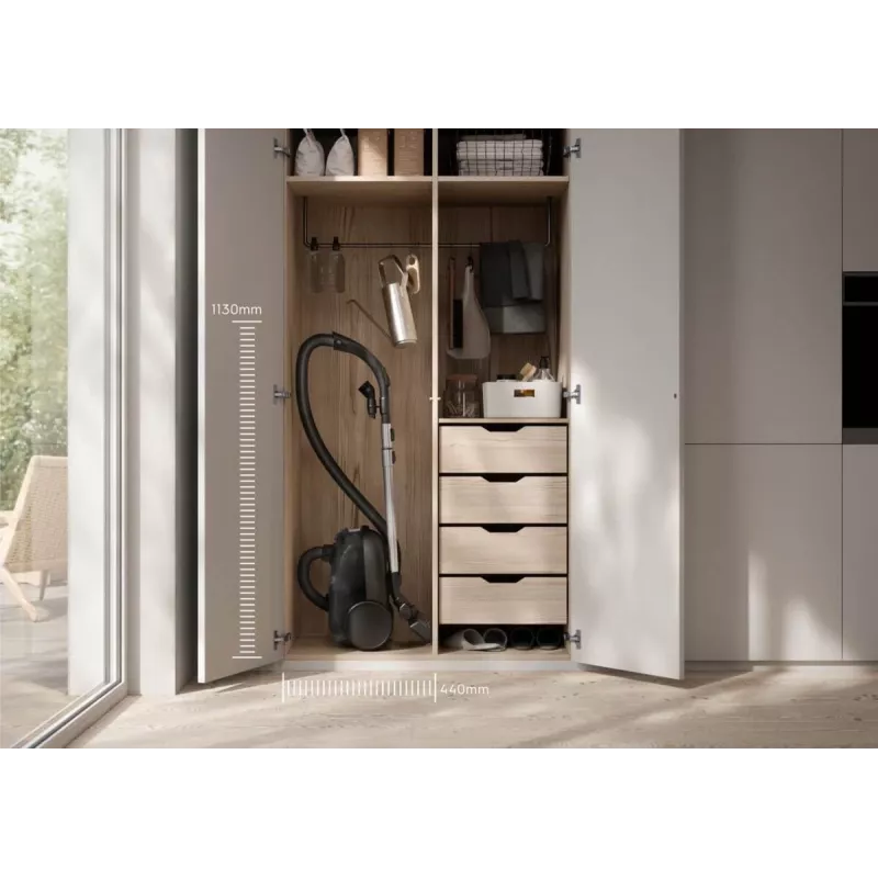 Tolmuimeja Electrolux EB61A5UG — 3,5 L tolmukott, 750 W, 12 m raadius, turbohari, roostevabast terasest teleskooptoru