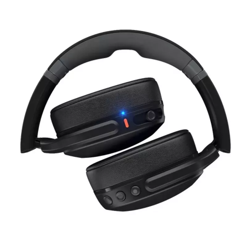 Kõrvaklapid Skullcandy Crusher Evo — juhtmevabad ja juhtmega üle-kõrva kõrvaklapid, Bluetooth 5.0, 40 h aku, USB-C, 3,5 mm, kokkupandavad, must