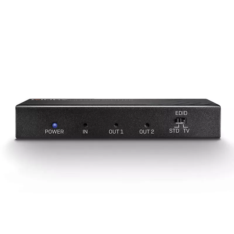 Lindy 2 Port HDMI 2.0 18G Splitter, HDMI, 2x HDMI, 3840 x 2160 pikslit, must, metallist, CE, FCC, RoHS, REACH, California Proposition 65
