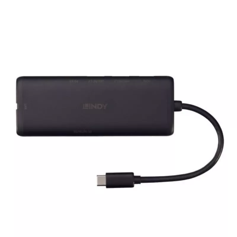 Lindy DST-Mini USB-C sülearvuti mini dokkimisjaam 4K toega ja 100W läbipääsu laadimisega