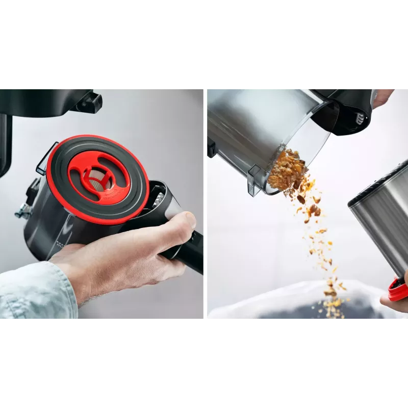 Bosch BBS711ANM kepptolmuimeja/elektriline hari Aku Kuiv Kotita 0,3 L Must, Punane, Roostevaba teras