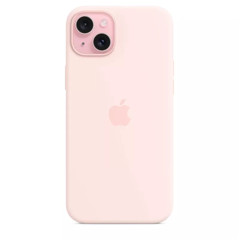 Apple silikoonümbris MagSafe'iga iPhone 15 Plus hele roosa