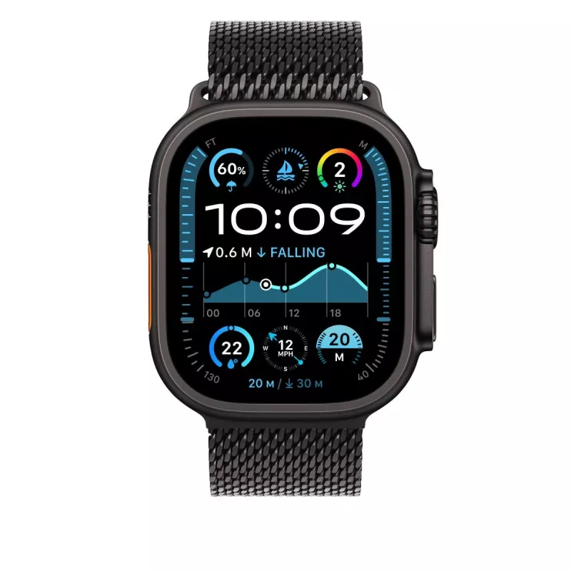 APPLE 49 mm must titaanist Milanese Loop - väike