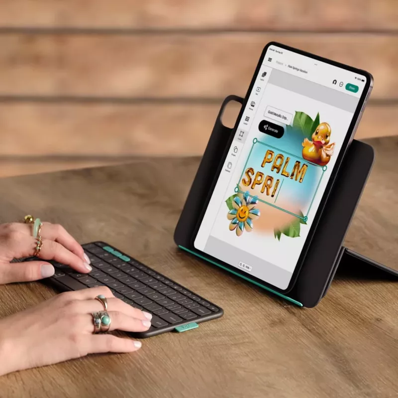 LOGITECH Flip Folio Graphite - iPad Pro 11-tolline (M4) iPad Air 11-tolline (M2 & M3) iPad Air (5. põlvkond) - Qwerty UK