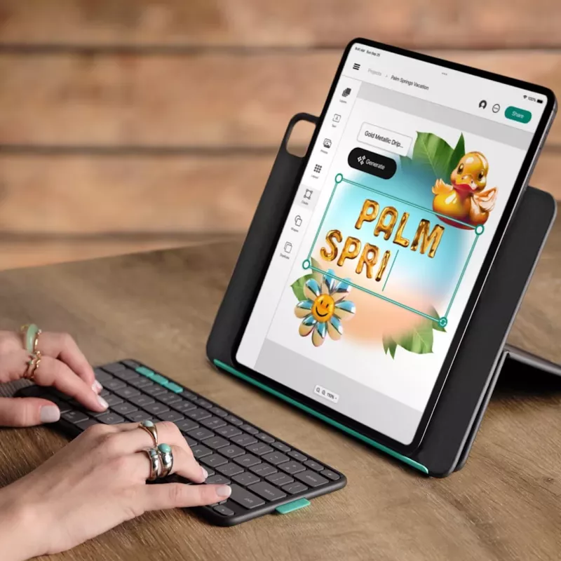LOGITECH Flip Folio Grafiit - iPad Pro 13-in (M4) iPad Air 13-in (M2 & M3) Qwerty UK