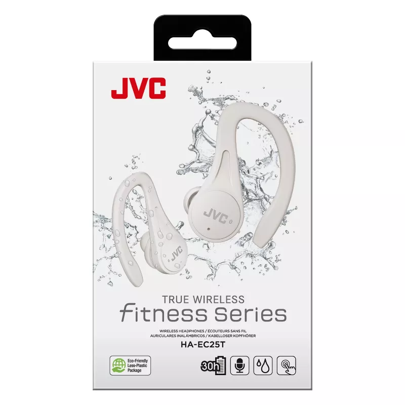 JVC Sports TWS Valge, True Wireless Stereo (TWS), 20 - 20000 Hz, Kõned/Muusika, 6,8 g, Peakomplekt, Valge