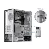 PC korpus CHIEFTEC BS-20B-OP Midi Tower, must, microATX/Mini-ITX, 2x 3,5 tolli, max GPU 27 cm, 1x 5,25 tolli sahtel, USB-C