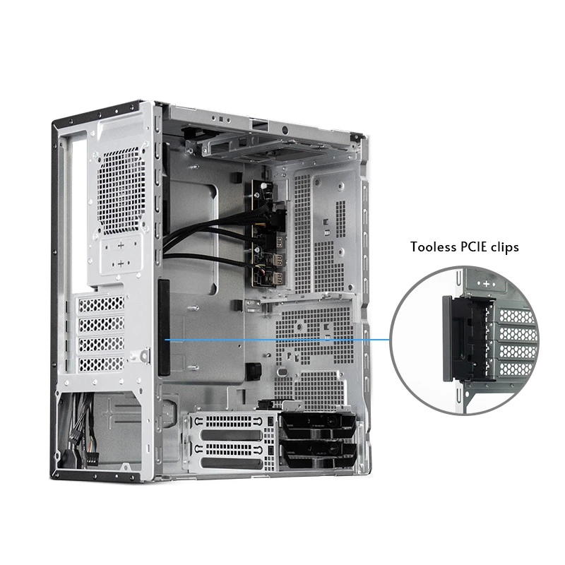 PC korpus CHIEFTEC BS-20B-OP Midi Tower, must, microATX/Mini-ITX, 2x 3,5 tolli, max GPU 27 cm, 1x 5,25 tolli sahtel, USB-C