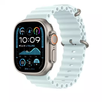 APPLE 49 mm Ice Sinine Ocean Bandi pikendus - Natural Titanium Finish