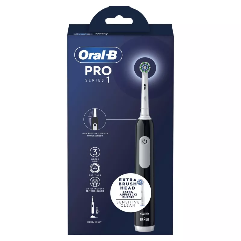 Oral-B Pro Series 1 täiskasvanute võnkuv hambahari Must, Valge