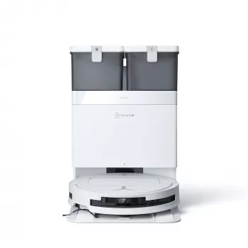 Robotolmuimeja Ecovacs Deebot T50 Pro Omni — 185 min tööaeg, 6400 mAh aku, 3 L baastolmu mahutavus, D-ToF lidar navigatsioon, märgpühkimine, 9 mm ületus