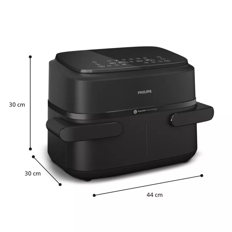 Philips 1000 series NA150/00 fritüür Topelt 7 L Eraldiseisev 2450 W Kuumaõhufritüür Must